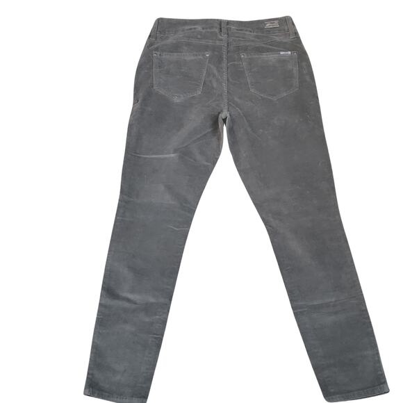 Seven7 Tummy Control High Rise Skinny Gray Velvet Pants Sz 8 - Picture 2 of 8